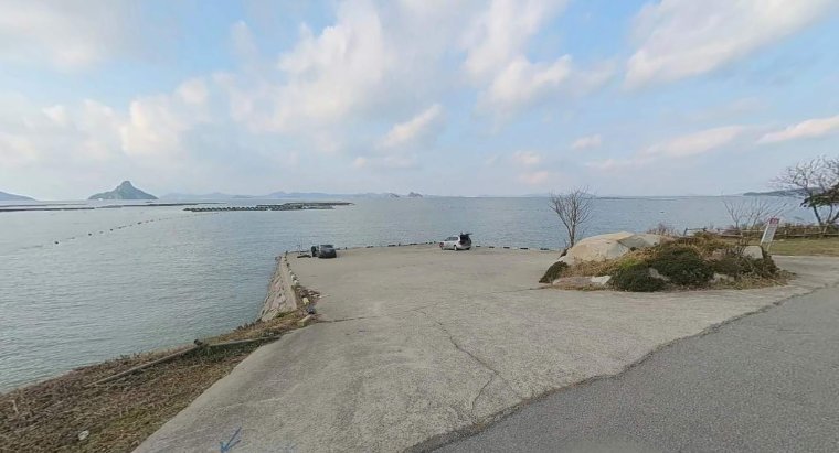 진도 지산면 보전리 해안도로 선착장 포인트