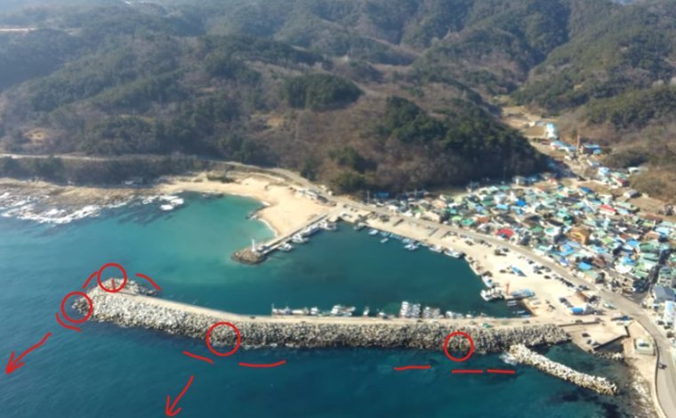 영덕 축산면 경정리 경정1리방파제 포인트